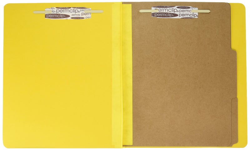 Skilcraft 7530-01-556-7918 Pressboard Classification Folder, Letter Size, Yellow (Box of 10) - Image 2